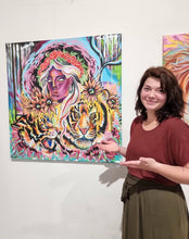 Indlæs billede til gallerivisning ''White Gold'' | 100x100cm